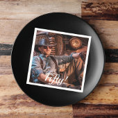 50e verjaardag 50 het manuscript van de douanefoto servet