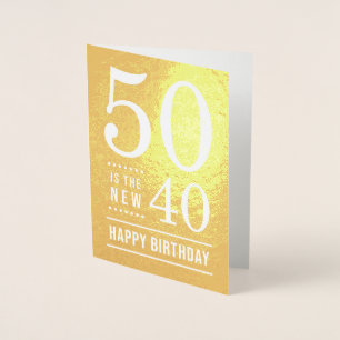 50e verjaardag 50 is de nieuwe 40 folie kaarten
