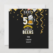 50e verjaardag 50 jaar en talloze bier kaart (Voorkant)