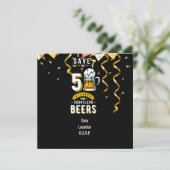 50e verjaardag 50 jaar en talloze bier save the date (Staand voorkant)
