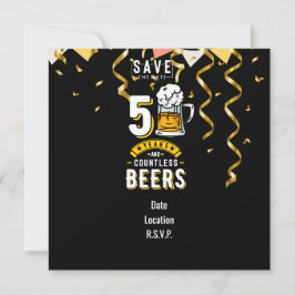 50e verjaardag 50 jaar en talloze bier save the date