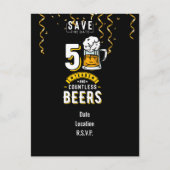 50e verjaardag 50 jaar en talloze bier uitnodiging briefkaart (Voorkant)