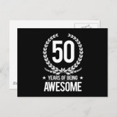 50e verjaardag (50 jaar Geweldige) Briefkaart (Voorkant / Achterkant)