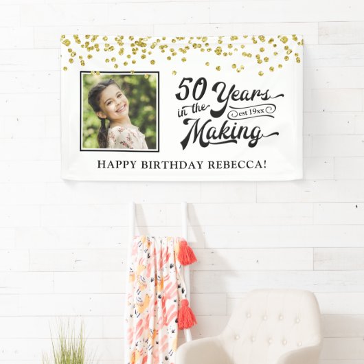 50e verjaardag 50 JAAR IN DE MAAK Foto Spandoek (Insitu)