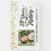 50e verjaardag 50 JAAR IN DE MAAK Foto Spandoek (Verticaal)