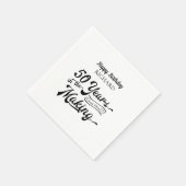 50e verjaardag 50 JAAR IN DE MAAK Gepersonaliseerd Servet (Hoek)