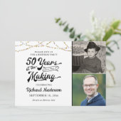 50e verjaardag 50 jaar in het zwarte goud kaart (Staand voorkant)