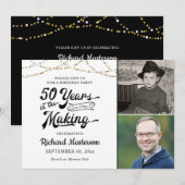 50e verjaardag 50 jaar in het zwarte goud kaart (Voorkant / Achterkant)
