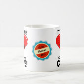 50e verjaardag 50 jaar oud gepersonaliseerd geluid koffiemok (Center)