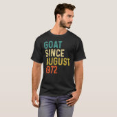 50e verjaardag 50 jaar oude geit sinds augustus 19 t-shirt (Voorkant volledig)