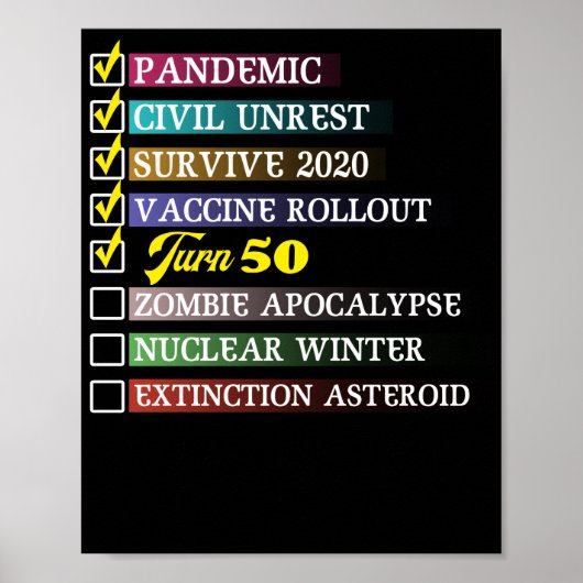 50e verjaardag 50 jaar oude quarantaine 2021 poster (Voorkant)