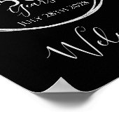 50e verjaardag 50 jaar zwart zilver welkom poster (Hoek)