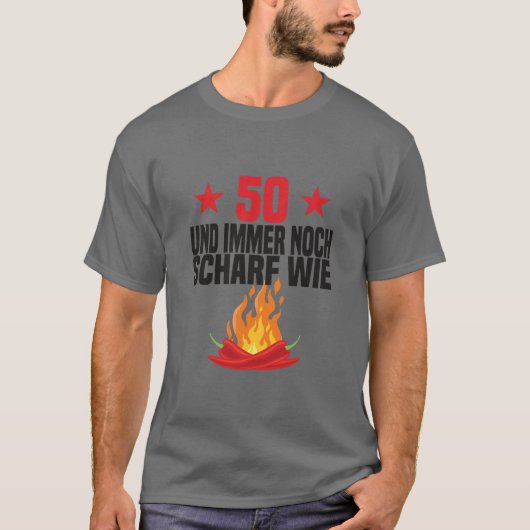 50e verjaardag 50e verjaardag Chili Hot T-shirt (Voorkant)
