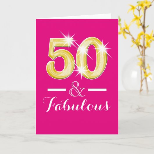 50e verjaardag 50e verjaardag kaart (Gele Bloem)