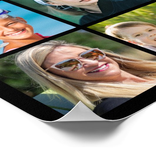 50e verjaardag 51 Photo Collage Hoera voor 40 jaar Poster (Hoek)