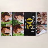 50e verjaardag 6 fotocollage 50 en fabelachtig strandlaken (Voorkant)