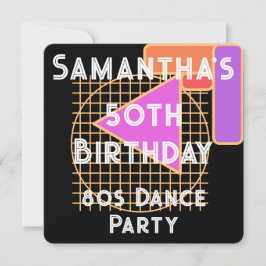 50e verjaardag '80s Dance Party Birthday' Kaart