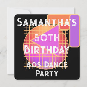 50e verjaardag '80s Dance Party Birthday' Kaart