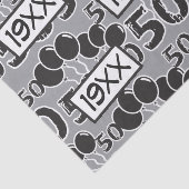 50e verjaardag Aangepast geboortejaar — Weefselpap Tissuepapier (Detail)