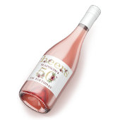 50e verjaardag Aangepaste gouden bloem Sparkling Wijnetiket