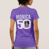 50e verjaardag aangepaste naam fotosjabloon wit t-shirt (Achterkant)
