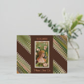 50e verjaardag Aangepaste uitnodiging Bloemen Beau (Staand Voorkant)