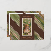 50e verjaardag Aangepaste uitnodiging Bloemen Beau (Voorkant / Achterkant)