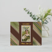 50e verjaardag Aangepaste Uitnodiging Bloemen Beau (Staand Voorkant)