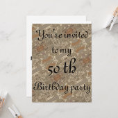 50e verjaardag abstract gouden patroon kaart