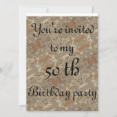 50e verjaardag abstract gouden patroon kaart (Voorkant)