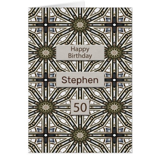 50e verjaardag Abstract Mandala Design (Voorkant)