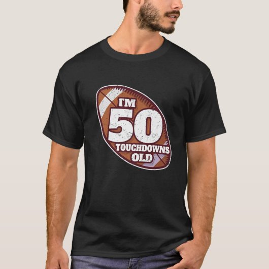 50e verjaardag Amerikaanse Football Player 50 jaar T-shirt (Voorkant)