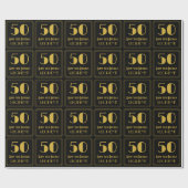 50e verjaardag ~ Art Deco Geïnspireerde look "50", Cadeaupapier (Vlak)