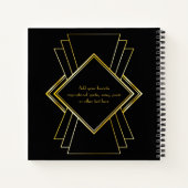 50e verjaardag Art Deco Gold Black Grote Gatsby Notitieboek (Achterkant)