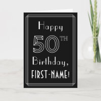 50e verjaardag: Art Deco Style # 50 en aangepaste