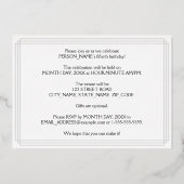 50e verjaardag — Art Deco Style "50" en naam Folie Uitnodiging (Achterkant)