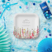 50e verjaardag augustus Geboorte Bloem Party Suppl Papieren Bordje (Feest)