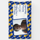 50e verjaardag BARBADOS FLAG Aangepaste foto Spandoek (Verticaal)