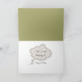 50e verjaardag Beer zittend in een band schommel Kaart (Binnen)