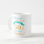 50e verjaardag beter met leeftijd koffiemok (Voorkant links)