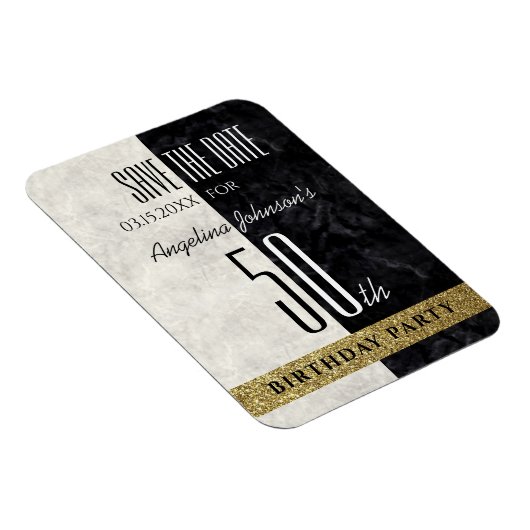 50e verjaardag Bewaar de datum Magneet (Rechterzijde)