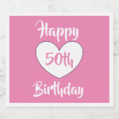 50e verjaardag bieretiketten van dalDesignNZ Bier Etiket (Enkel label)