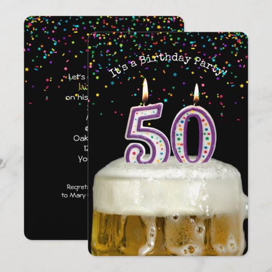 50e verjaardag Bierfeest Kaart (Voorkant / Achterkant)