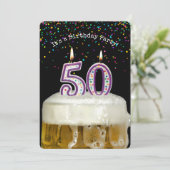 50e verjaardag Bierfeest Kaart (Staand voorkant)