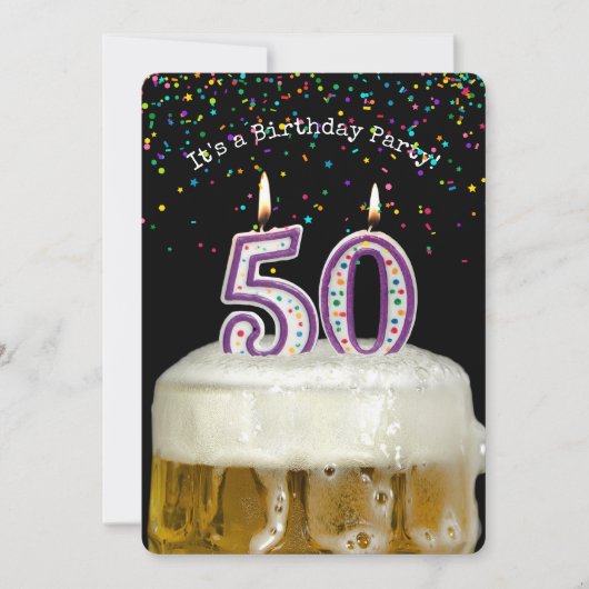 50e verjaardag Bierfeest Kaart (Voorkant)