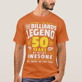 50e verjaardag Billiards Player 50 jaar oud T-shirt