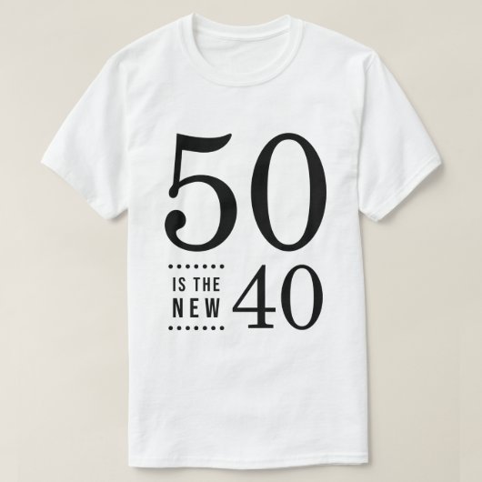 50e verjaardag Black 50 is de nieuwe 40 T-shirt (Design voorkant)