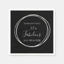 50e verjaardag Black Silver 50 en Fabulous Party
