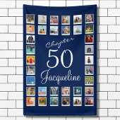 50e verjaardag Blauw Spandoek