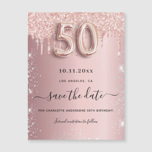 50e verjaardag bloedige glitter sparen de date mag